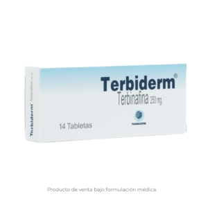 TERBIDERM 250 mg (Terbinafina) 14 TABLETAS