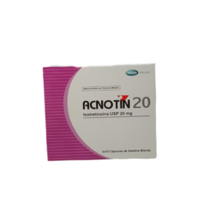 ACNOTIN 20 (Isotretinoina 20mg ) caja x 30 cápsulas